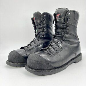 Red Wing Steel Toe Fire Safety Gore-Tex Vibram Boots Men Black US Size 7.5 D